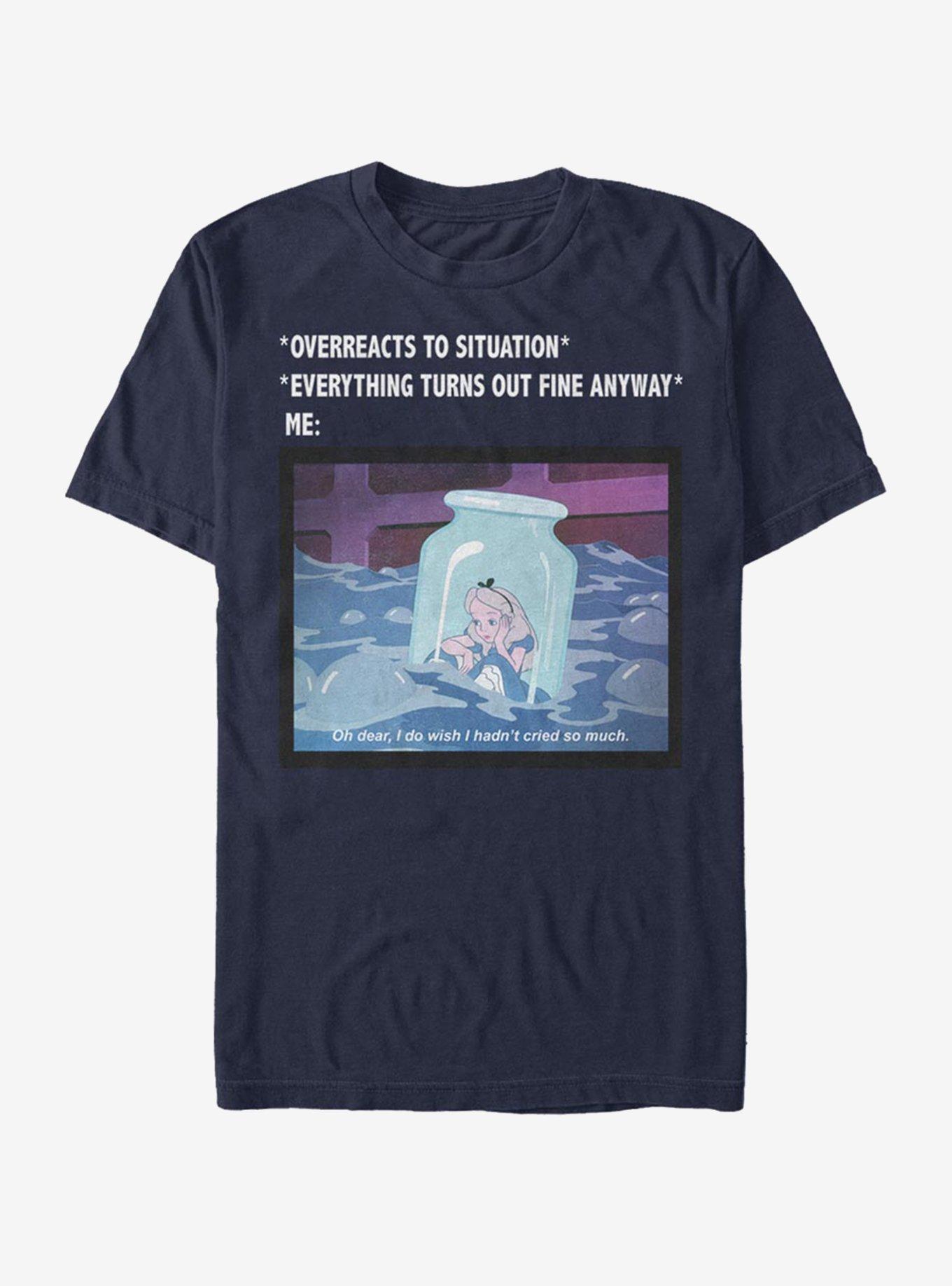 Disney Alice Wonderland Anxiety Meme T-Shirt