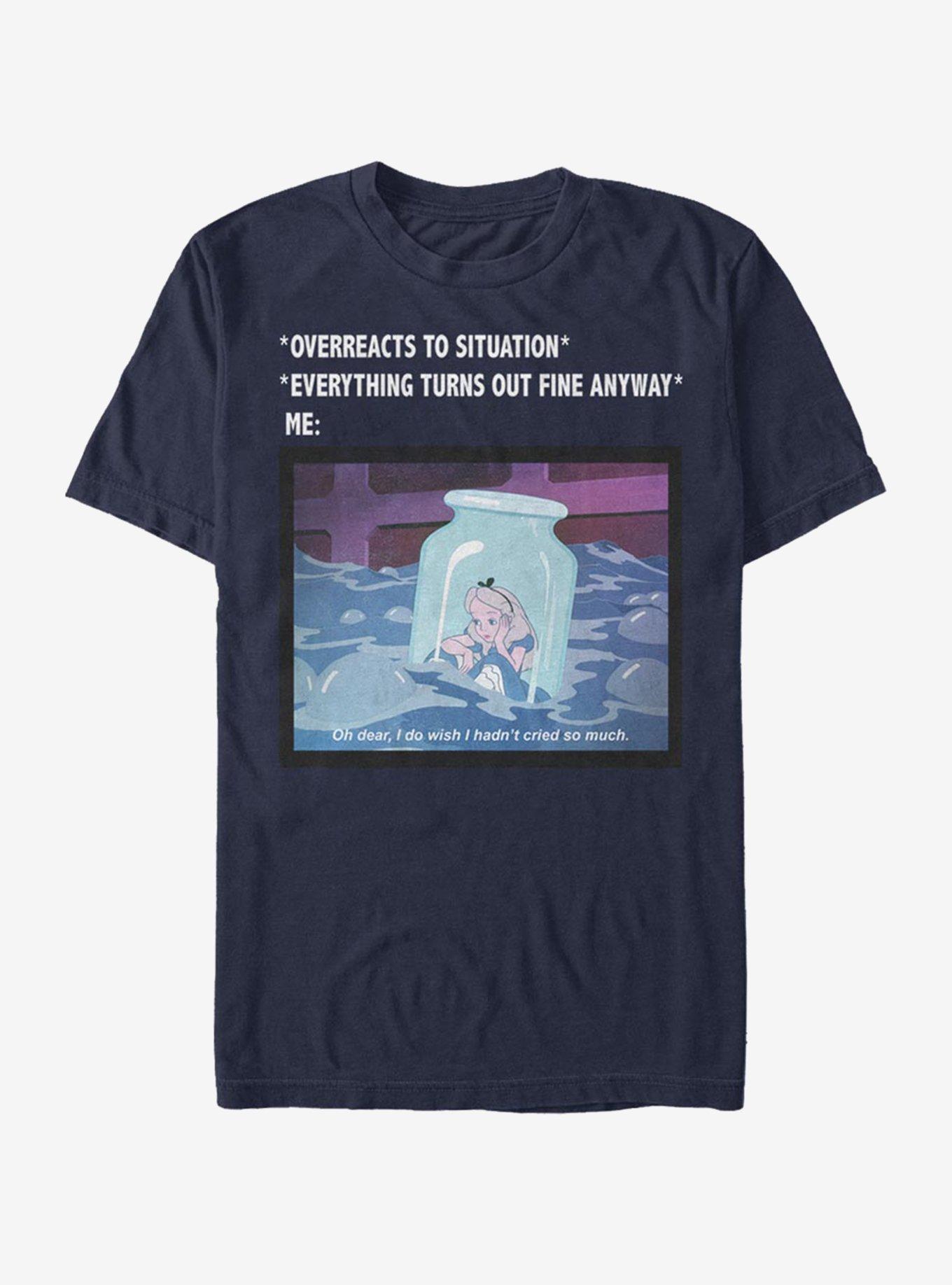 Disney Alice In Wonderland Anxiety Meme T-Shirt, , hi-res