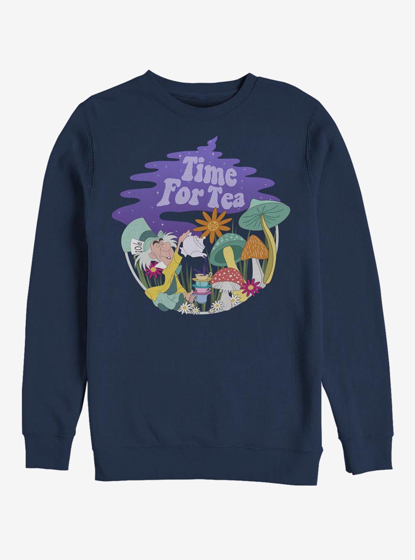 Disney Alice In Wonderland Tea Time Filled Crew Sweatshirt