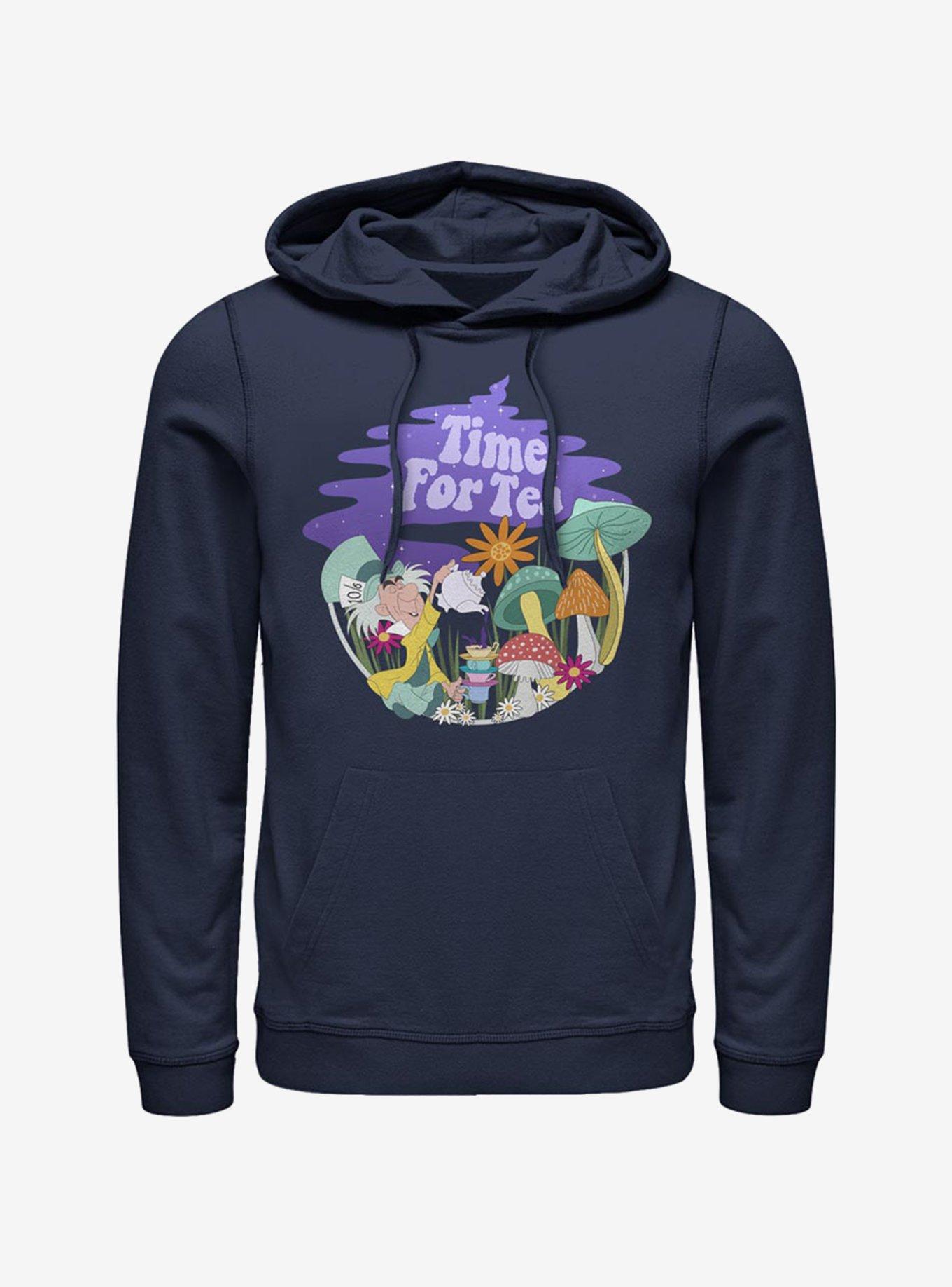 Disney Alice In Wonderland Tea Time Filled Hoodie, NAVY, hi-res