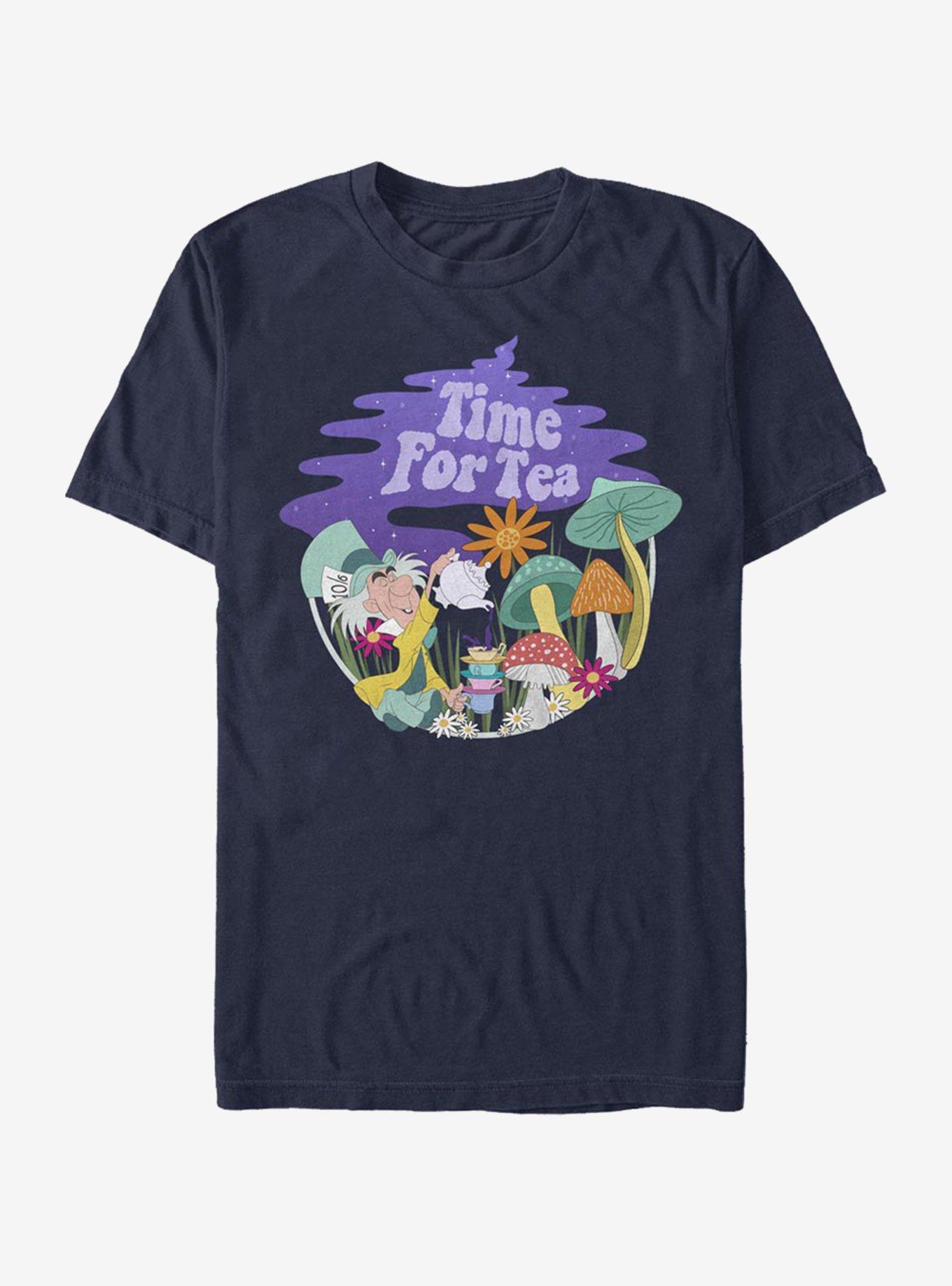 Disney Alice In Wonderland Tea Time Filled T-Shirt, NAVY, hi-res