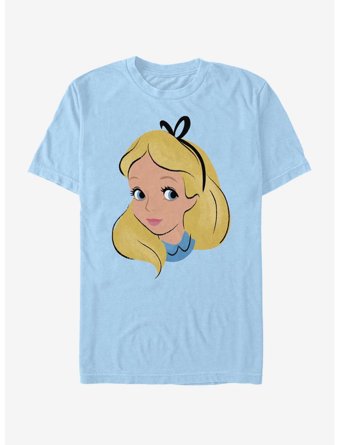 Disney Alice In Wonderland Big Face T-Shirt, LT BLUE, hi-res