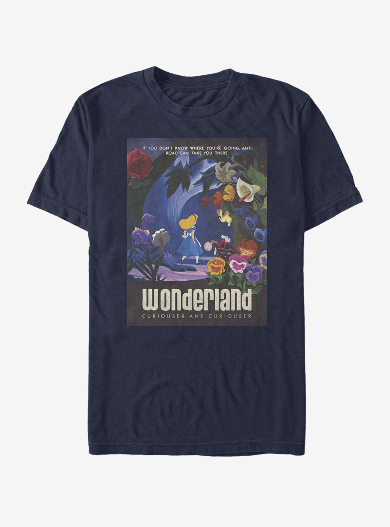 Disney Alice In Wonderland Curiouser T-Shirt, NAVY, hi-res