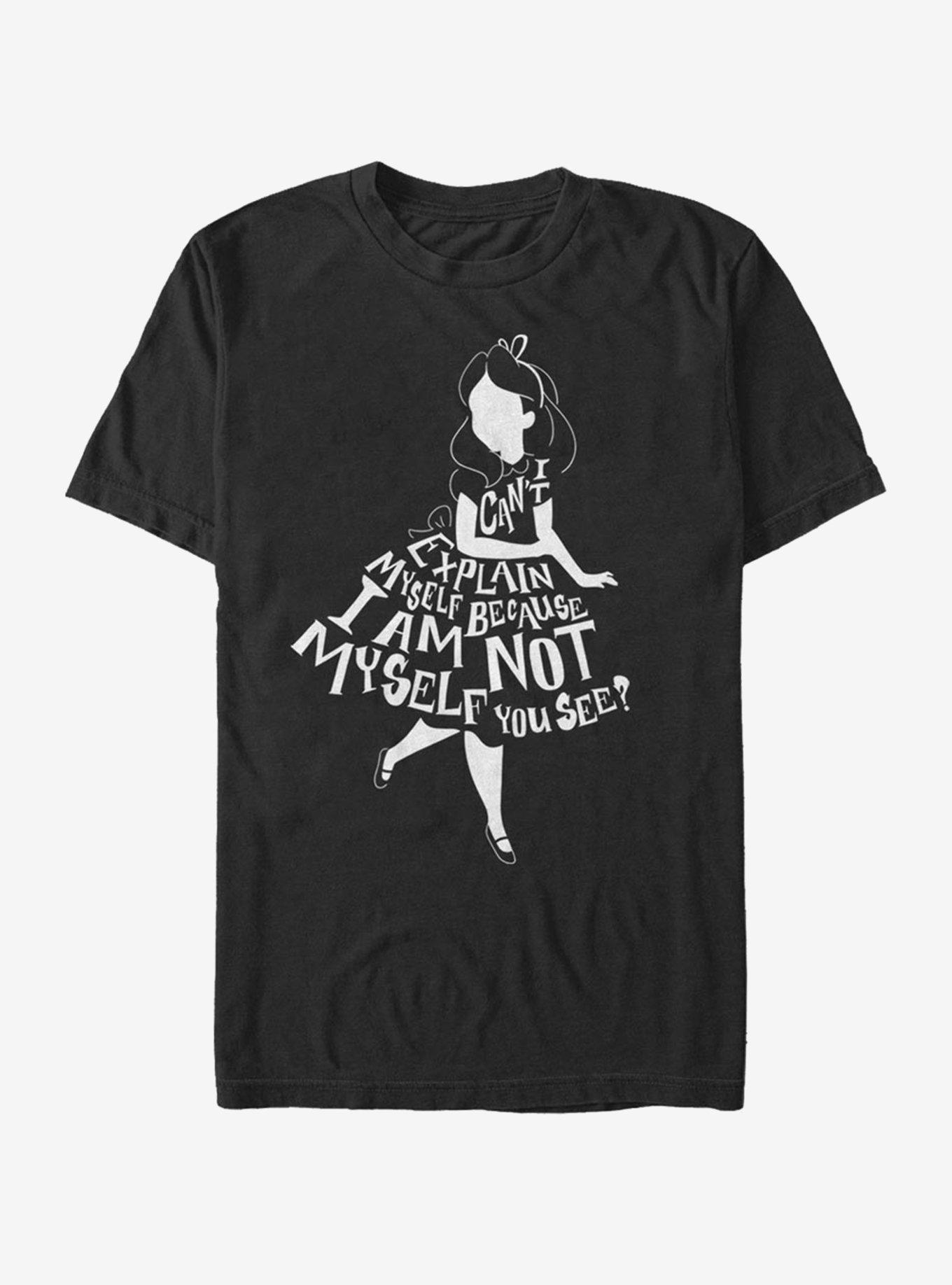 Disney Alice In Wonderland Not Myself T-Shirt, BLACK, hi-res