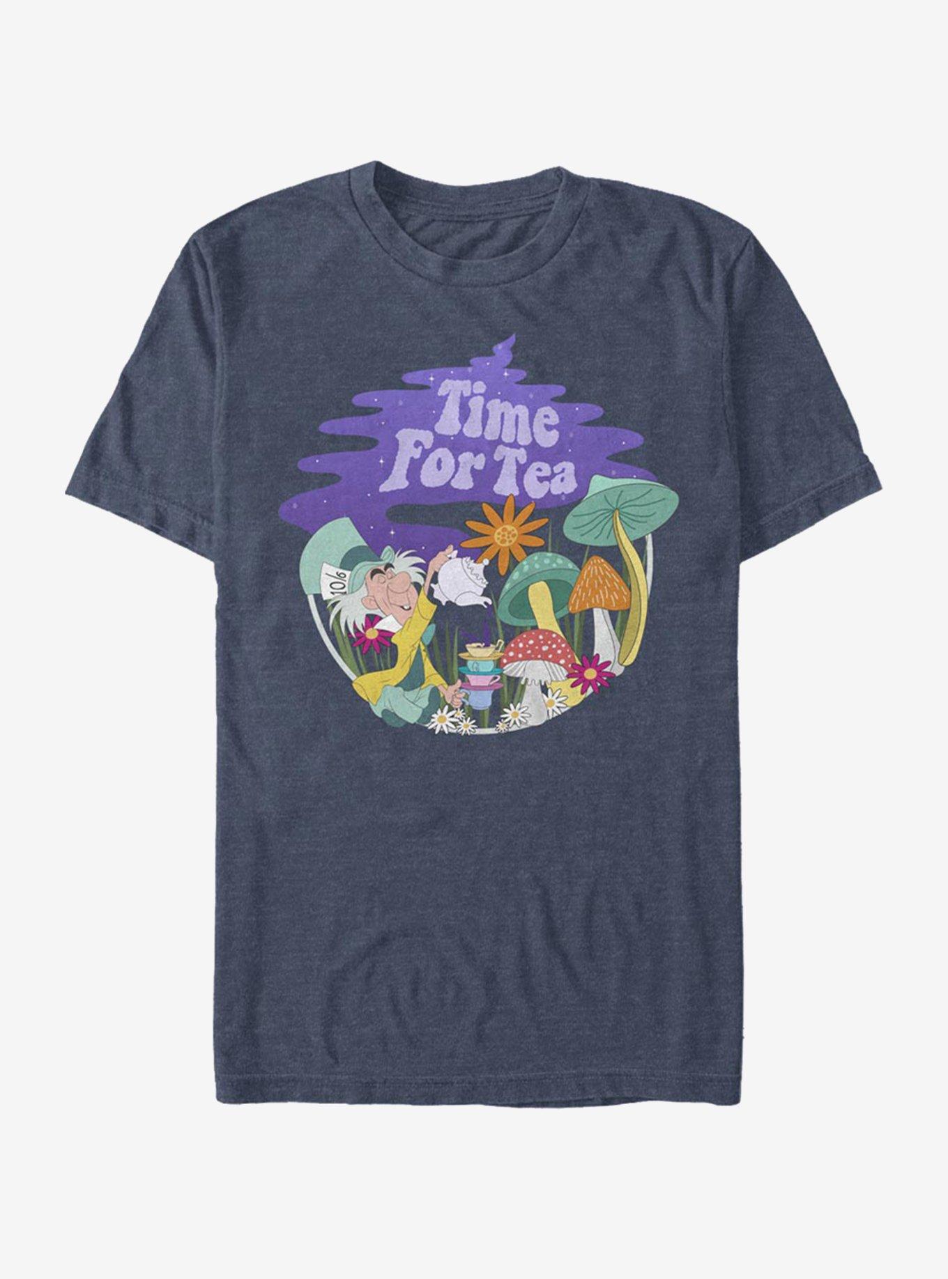 Disney Alice In Wonderland Tea Time Filled T-Shirt, NAVY HTR, hi-res