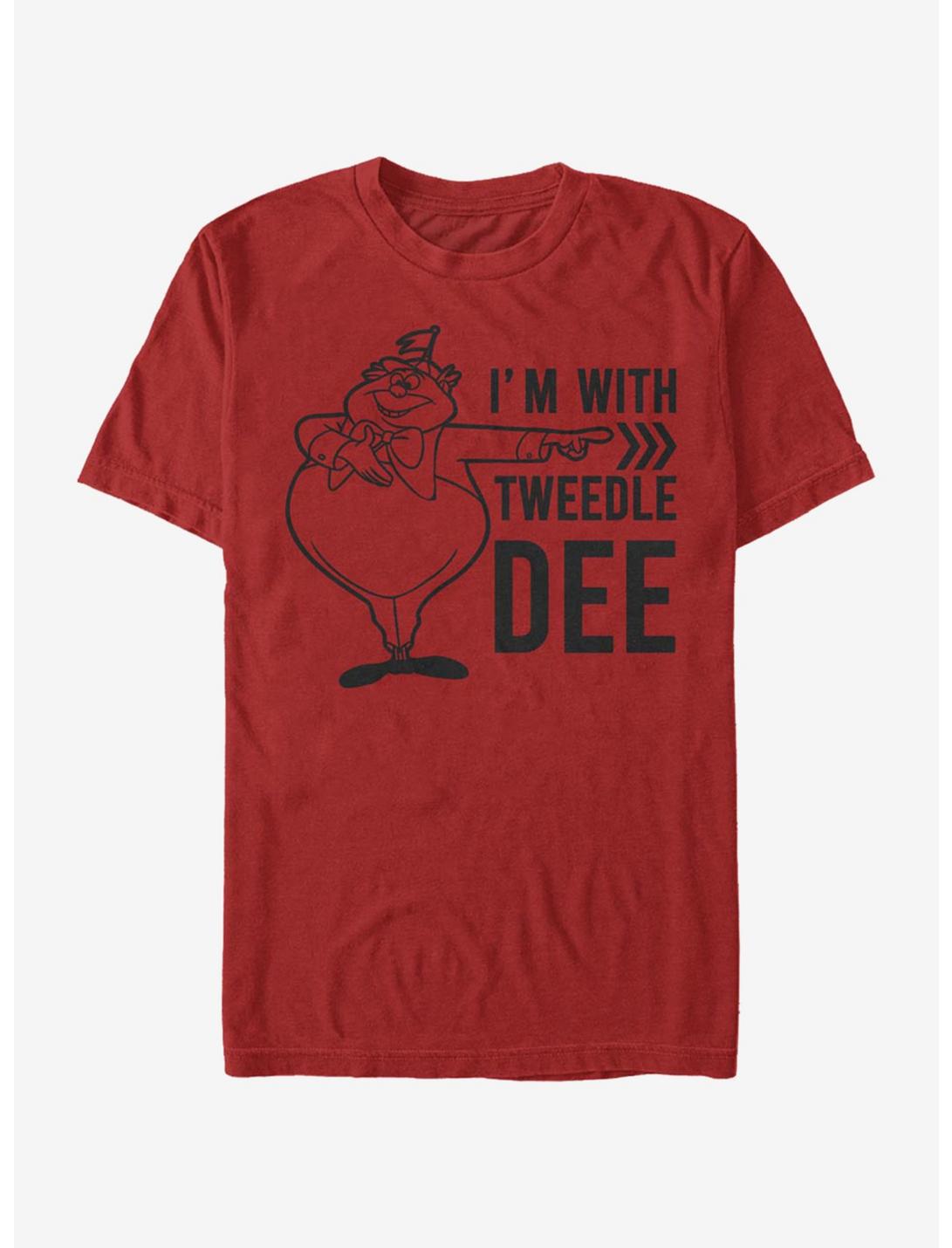 Disney Alice In Wonderland I'm With Tweedle Dee T-Shirt, RED, hi-res