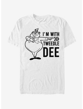 Disney Alice In Wonderland I'm With Tweedle Dee T-Shirt, WHITE, hi-res