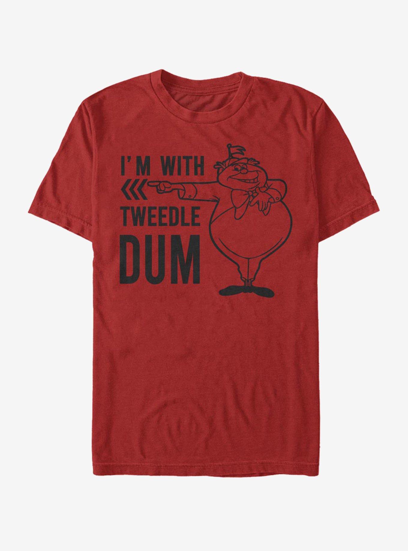 Disney Alice In Wonderland I'm With Tweedle Dum T-Shirt, RED, hi-res