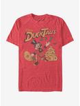 Disney Ducktales Scrooge Throwing Dollars T-Shirt, RED HTR, hi-res