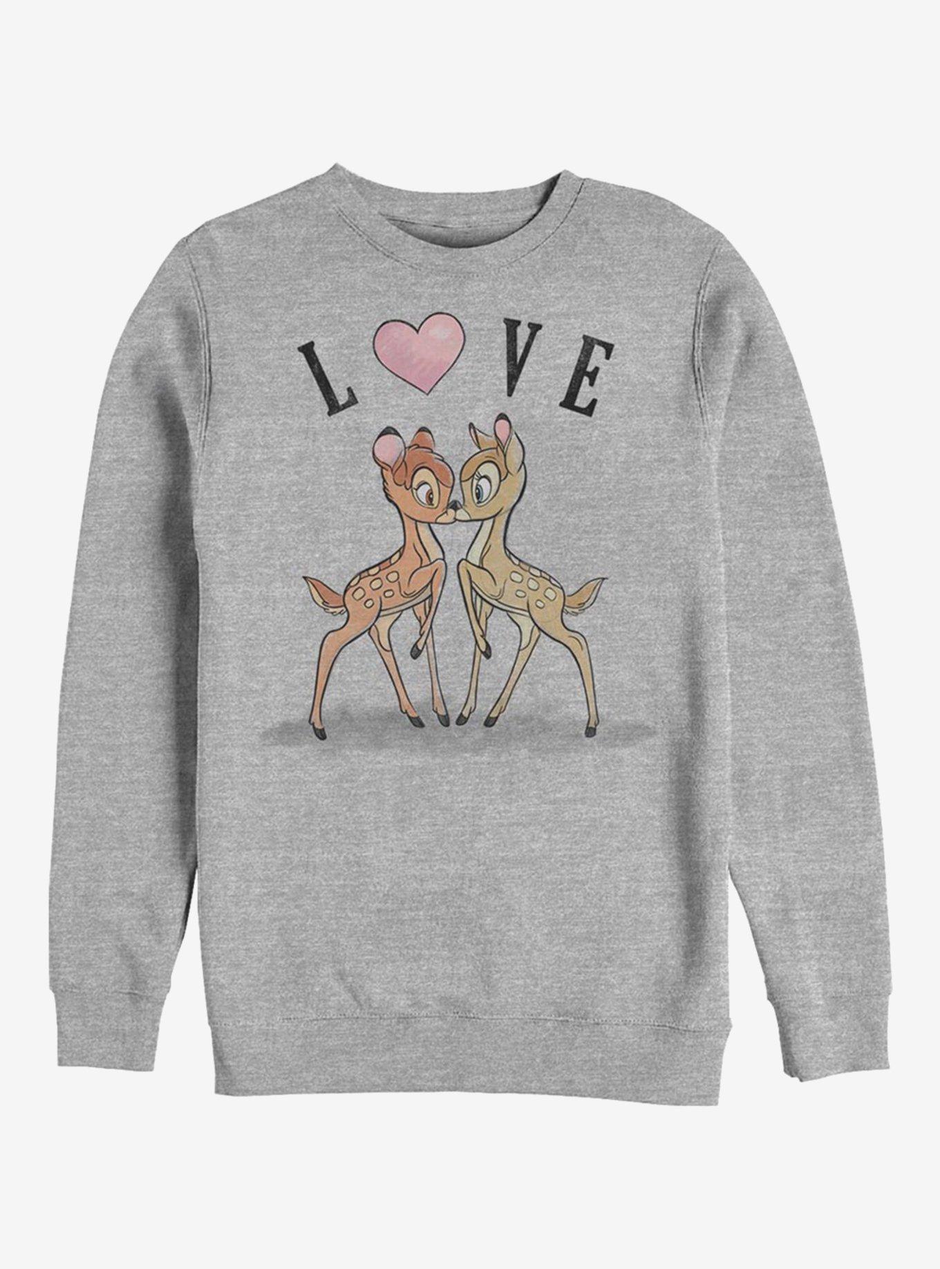 Disney Bambi Love Crew Sweatshirt, ATH HTR, hi-res