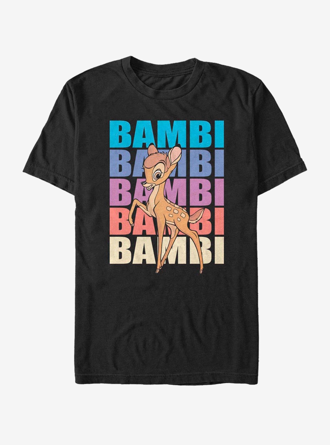 Disney Bambi Name Stacked T-Shirt, BLACK, hi-res