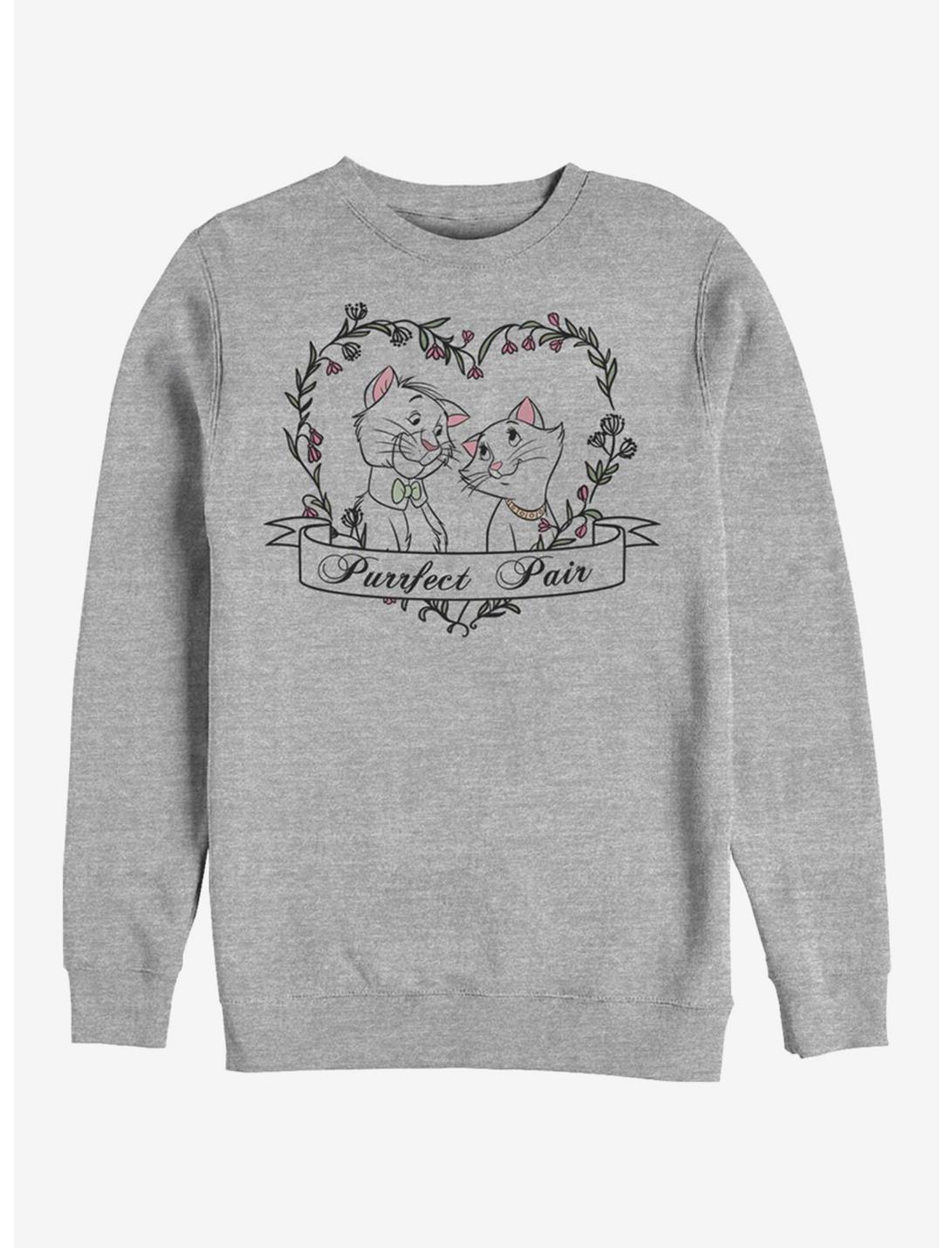 Disney The Aristocats Duchess And O'Malley Purrfect Crew Sweatshirt, ATH HTR, hi-res