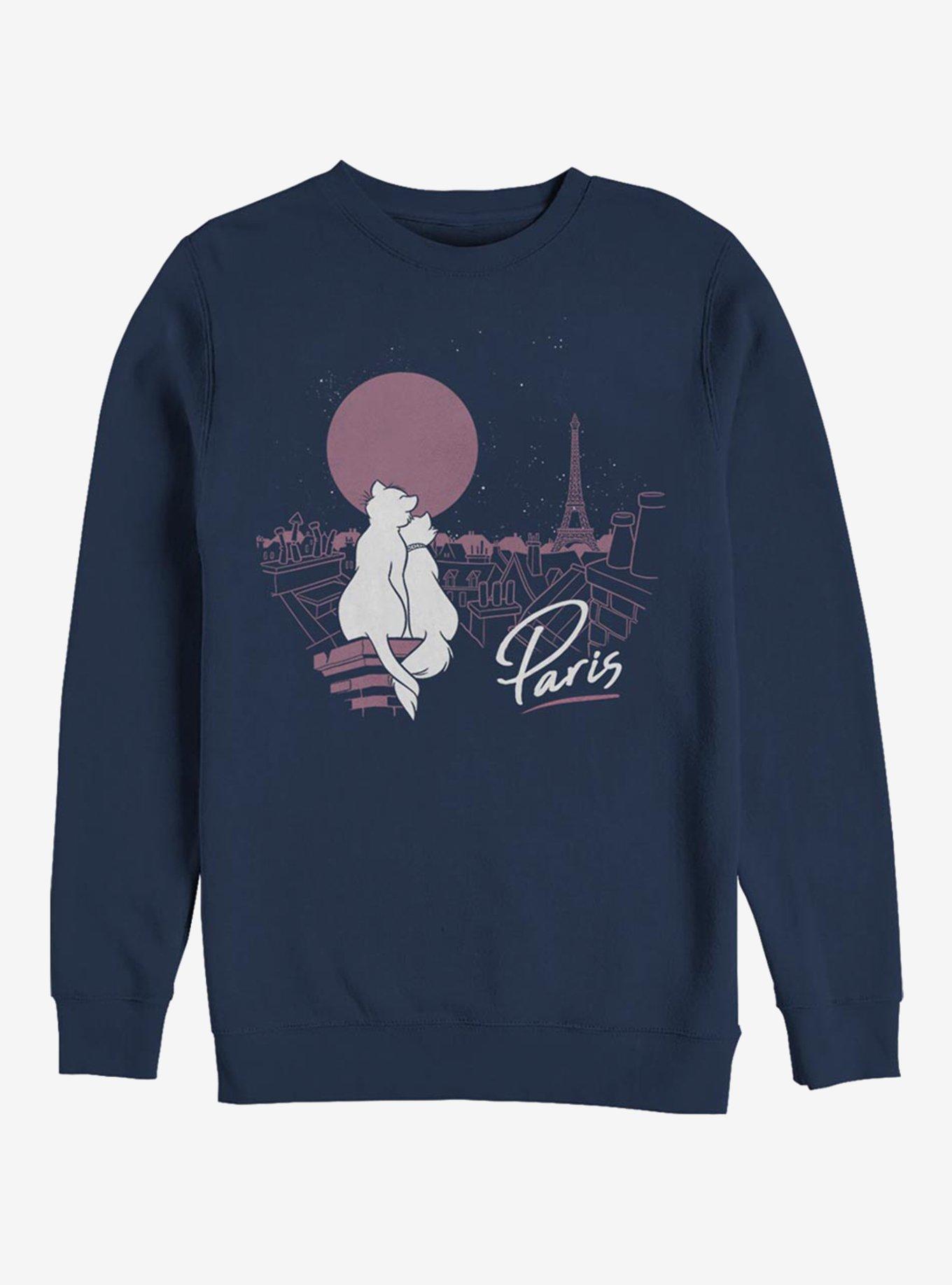 Disney The Aristocats Together In Paris Crew Sweatshirt, NAVY, hi-res