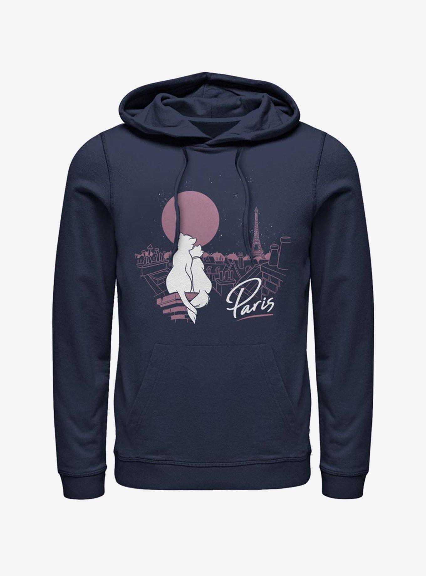 Disney The Aristocats Together In Paris Hoodie, NAVY, hi-res