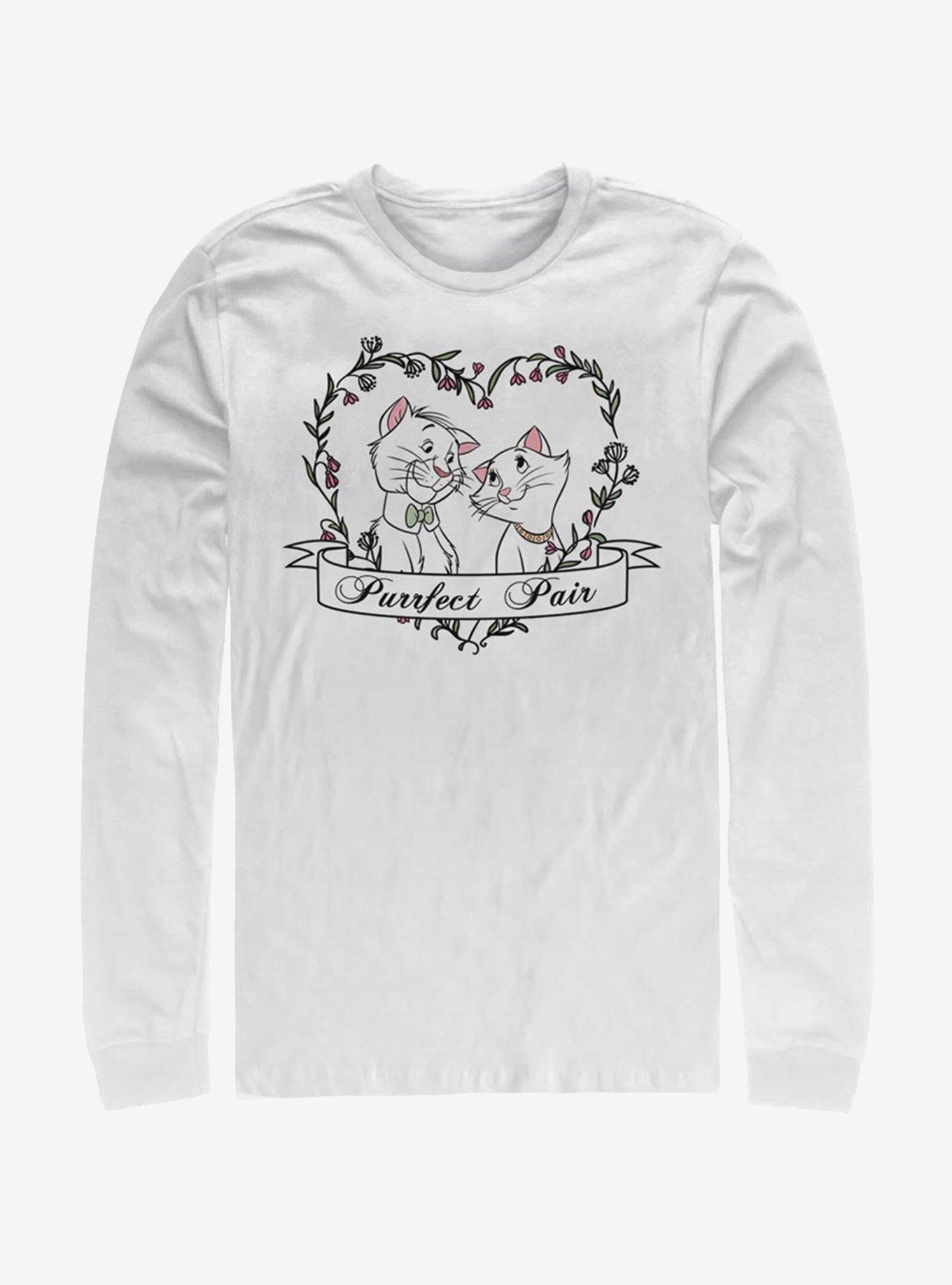 Disney The Aristocats Duchess And O'Malley Purrfect Long-Sleeve T-Shirt, WHITE, hi-res