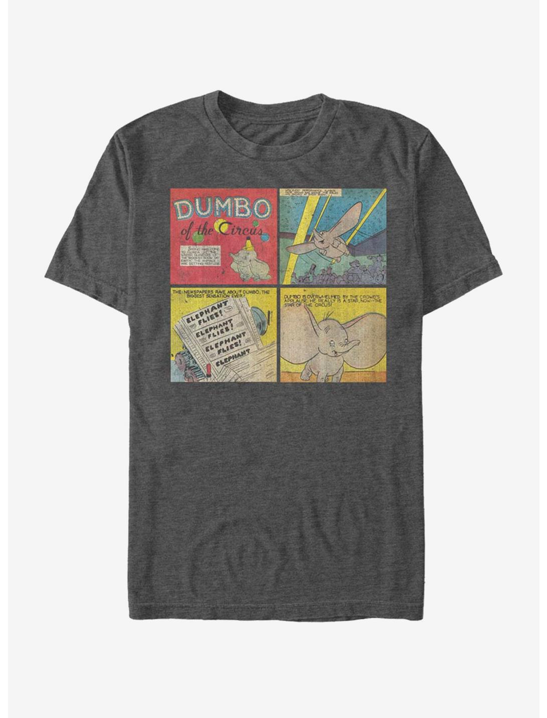 Disney Dumbo Comic Panel T-Shirt, CHAR HTR, hi-res