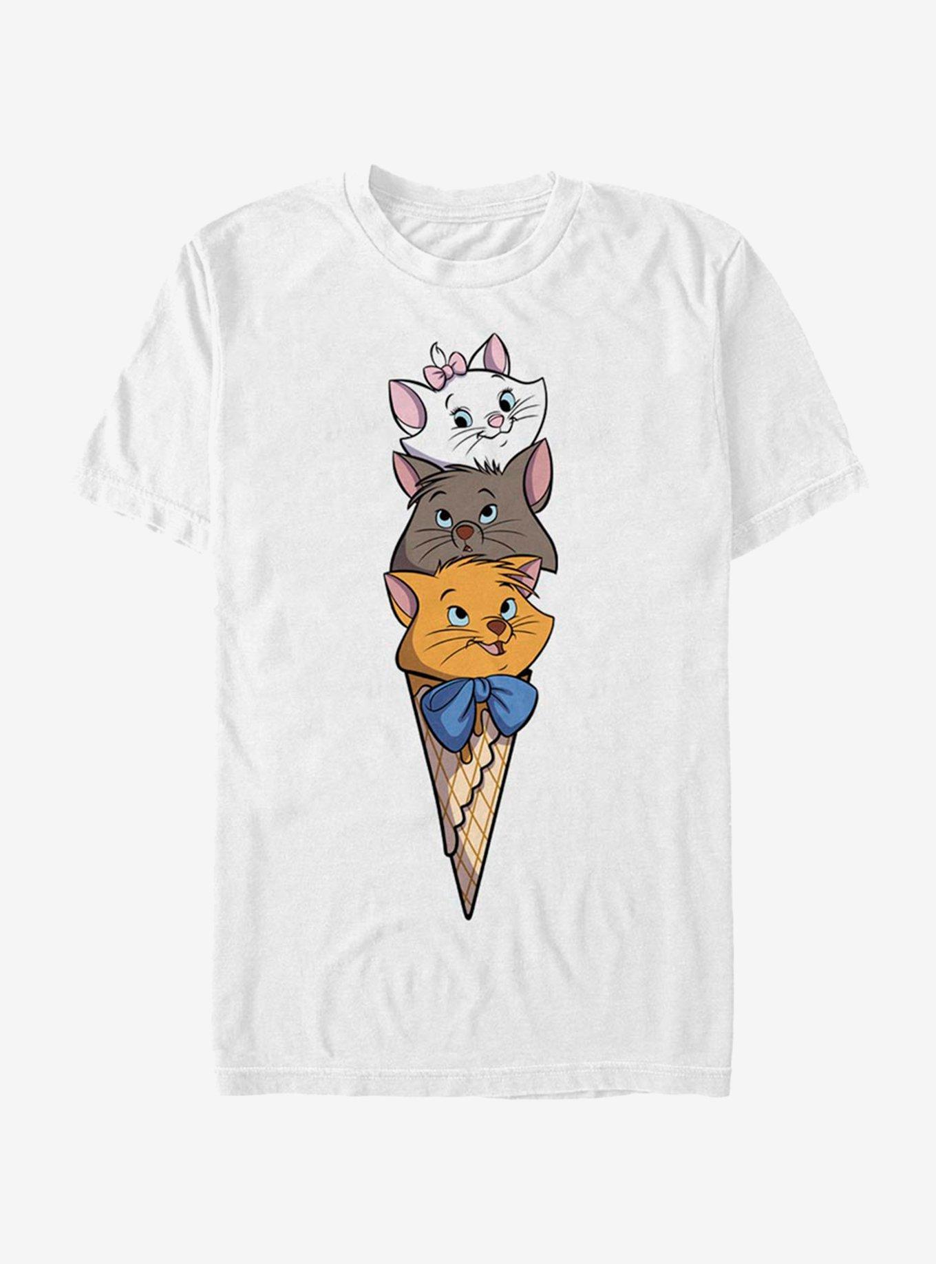 Ice Cream Cone Cat Shirt Hand Dyed Environmentally Friendly