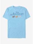 Disney The Aristocats Kitten Walk Logo T-Shirt, LT BLUE, hi-res