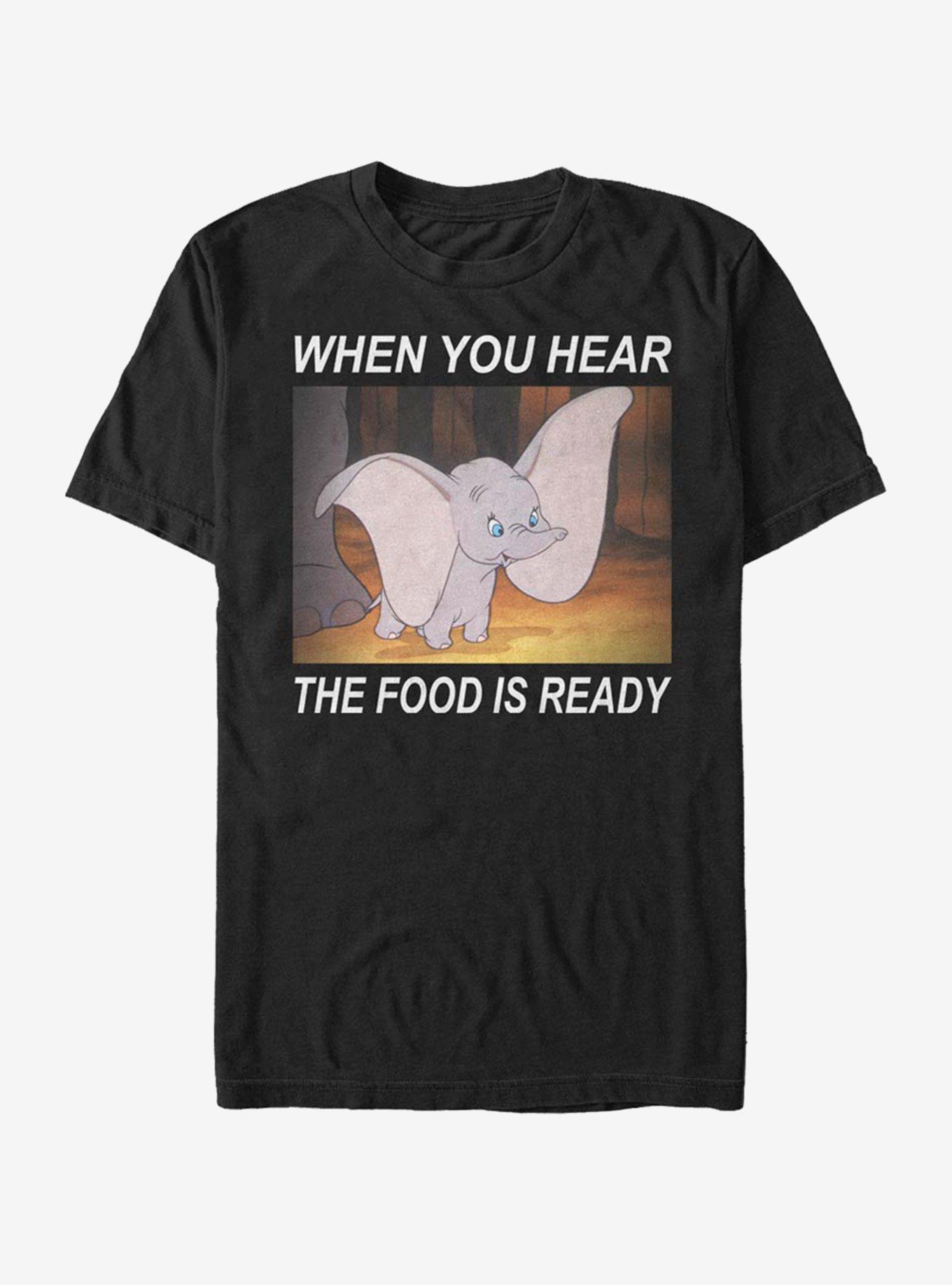 Disney Dumbo Food Meme T-Shirt, BLACK, hi-res