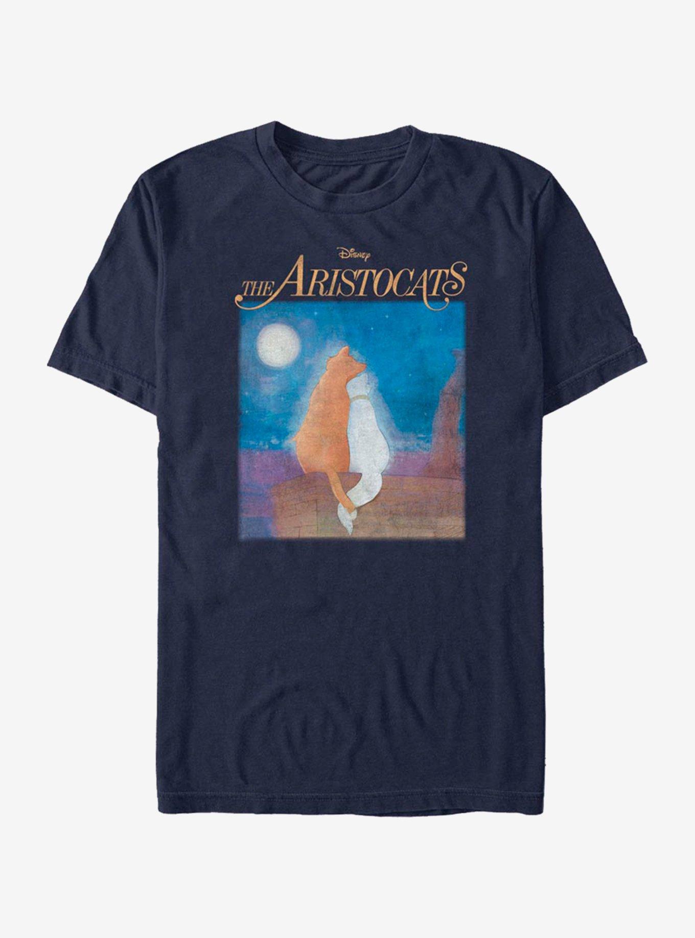 Disney The Aristocats Night Sky Stars T-Shirt, NAVY, hi-res