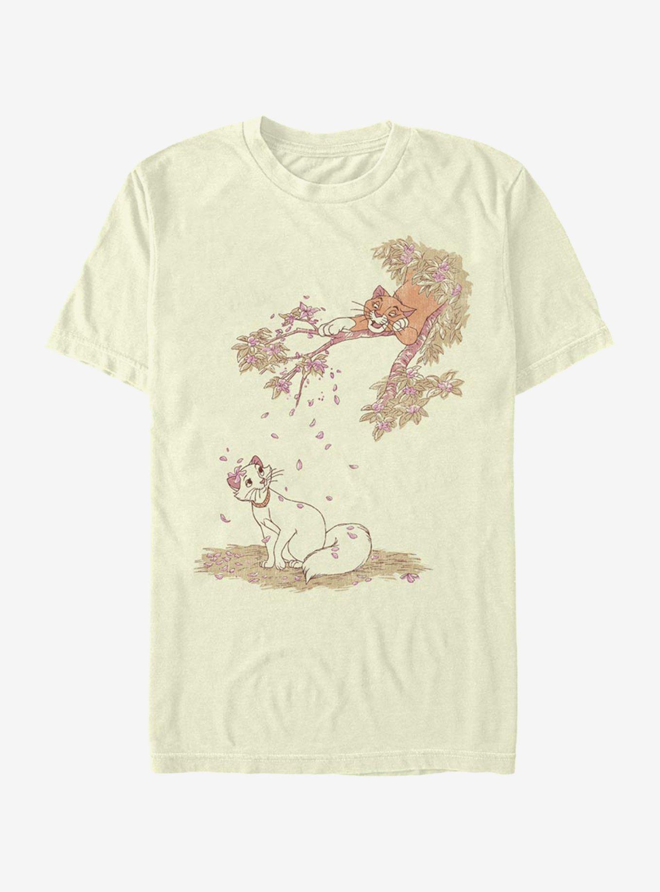 Disney The Aristocats Raining Petals T-Shirt, NATURAL, hi-res