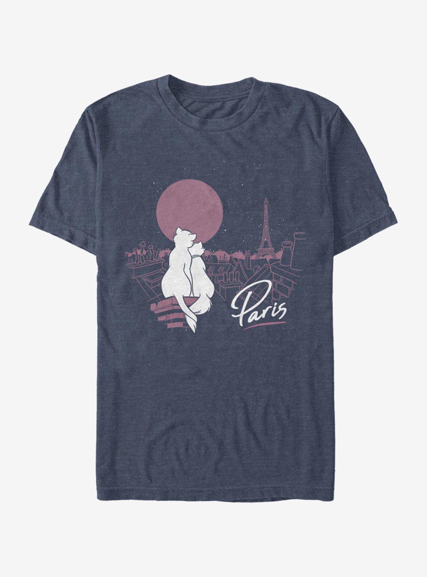 Disney The Aristocats Together In Paris T-Shirt, NAVY HTR, hi-res