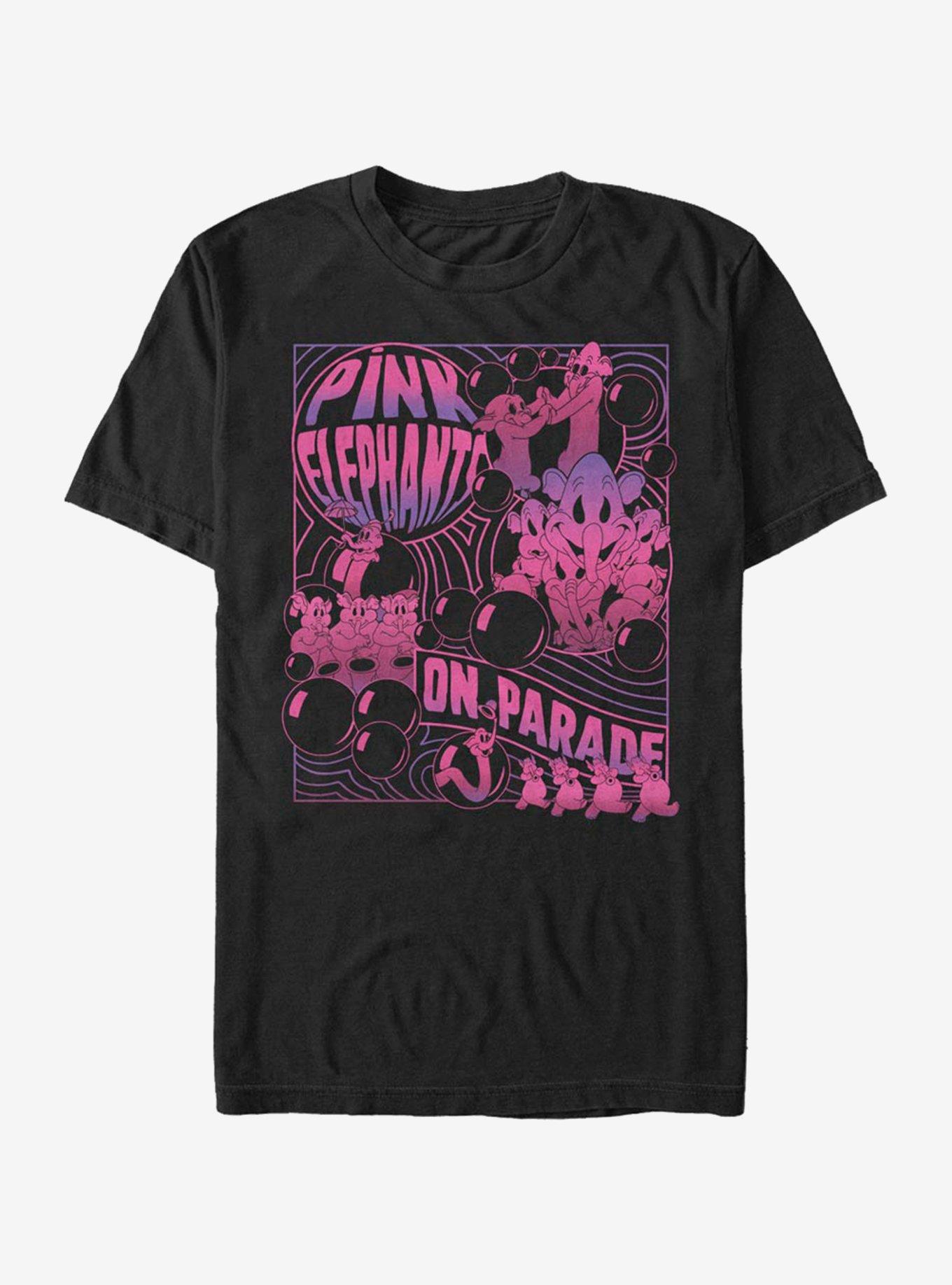 Disney Dumbo Pink Elephants T-Shirt, BLACK, hi-res