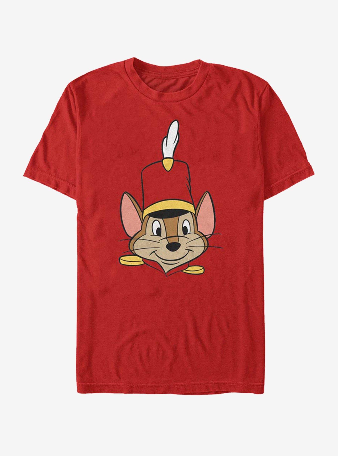 Disney Dumbo Timothy Big Face T-Shirt, RED, hi-res