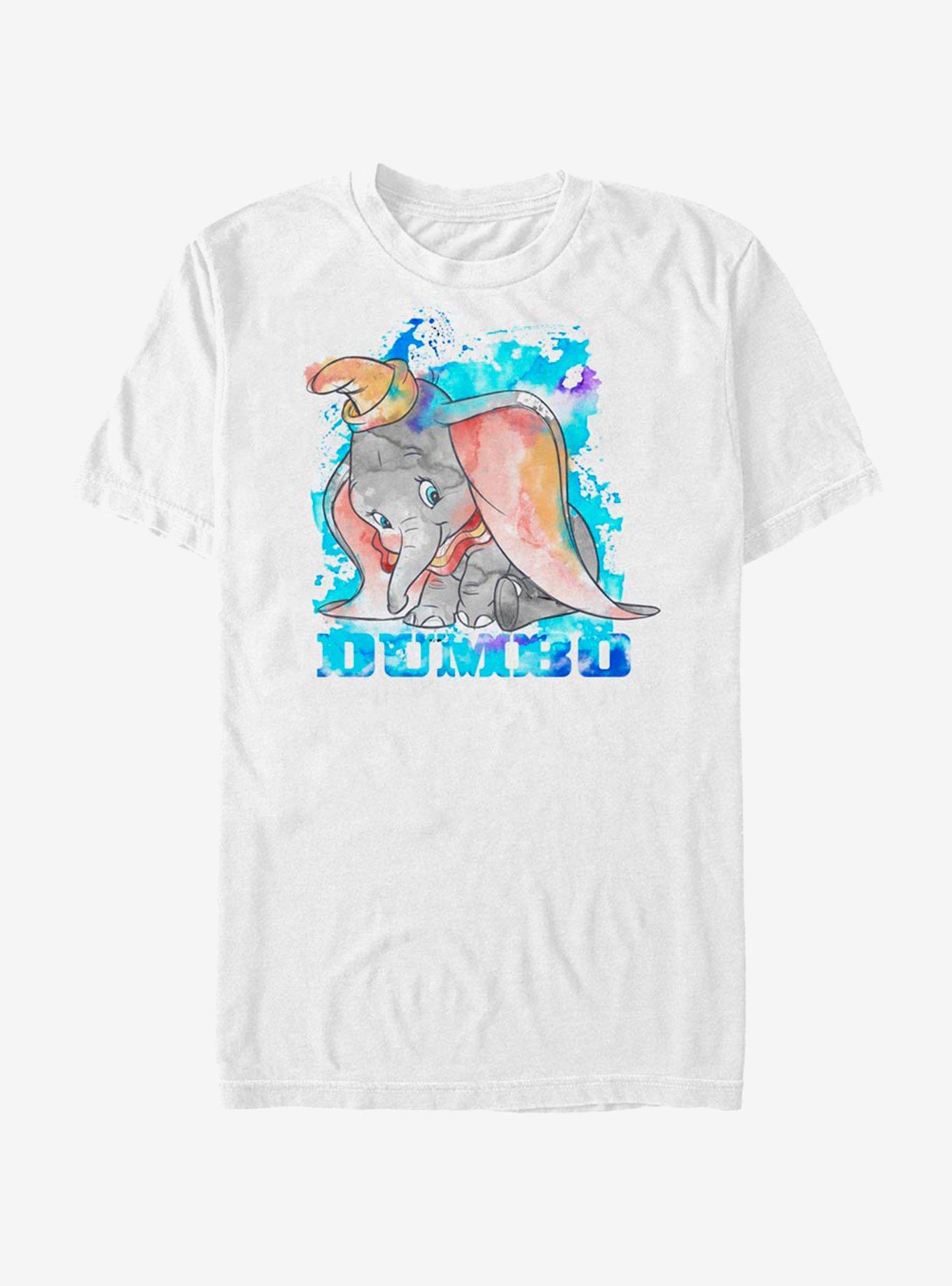 Disney Dumbo Watercolor Dumbo T-Shirt, WHITE, hi-res