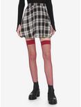 Daisy Street Brown & Black Plaid Skirt, PLAID - BROWN, hi-res