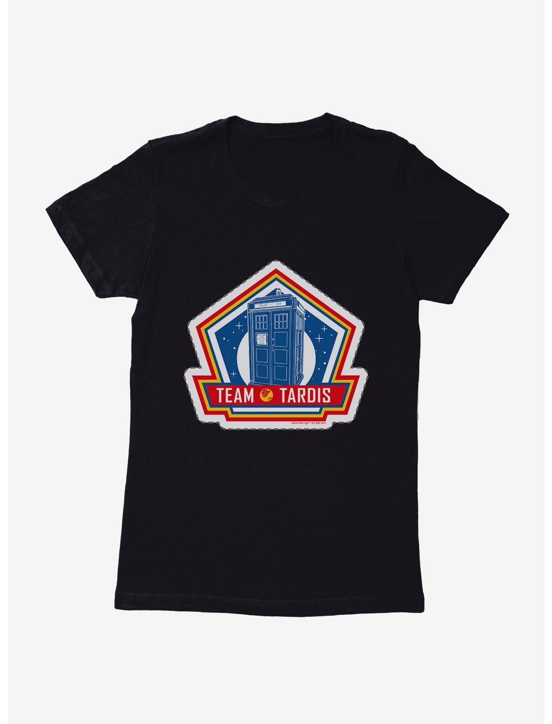 Doctor Who Thirteenth Doctor Team TARDIS Badge Womens T-Shirt, BLACK, hi-res