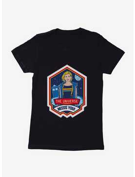 Doctor Who Thirteenth Doctor Universe Needs You Badge Womens T-Shirt, , hi-res