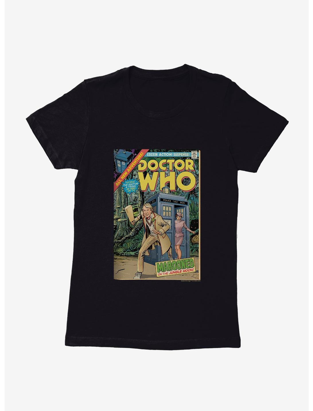 Doctor Who Fifth Doctor And Tegan Comic Womens T-Shirt, BLACK, hi-res