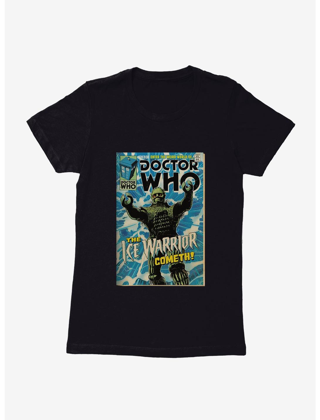 Doctor Who Ice Warrior Cometh Comic Womens T-Shirt, BLACK, hi-res
