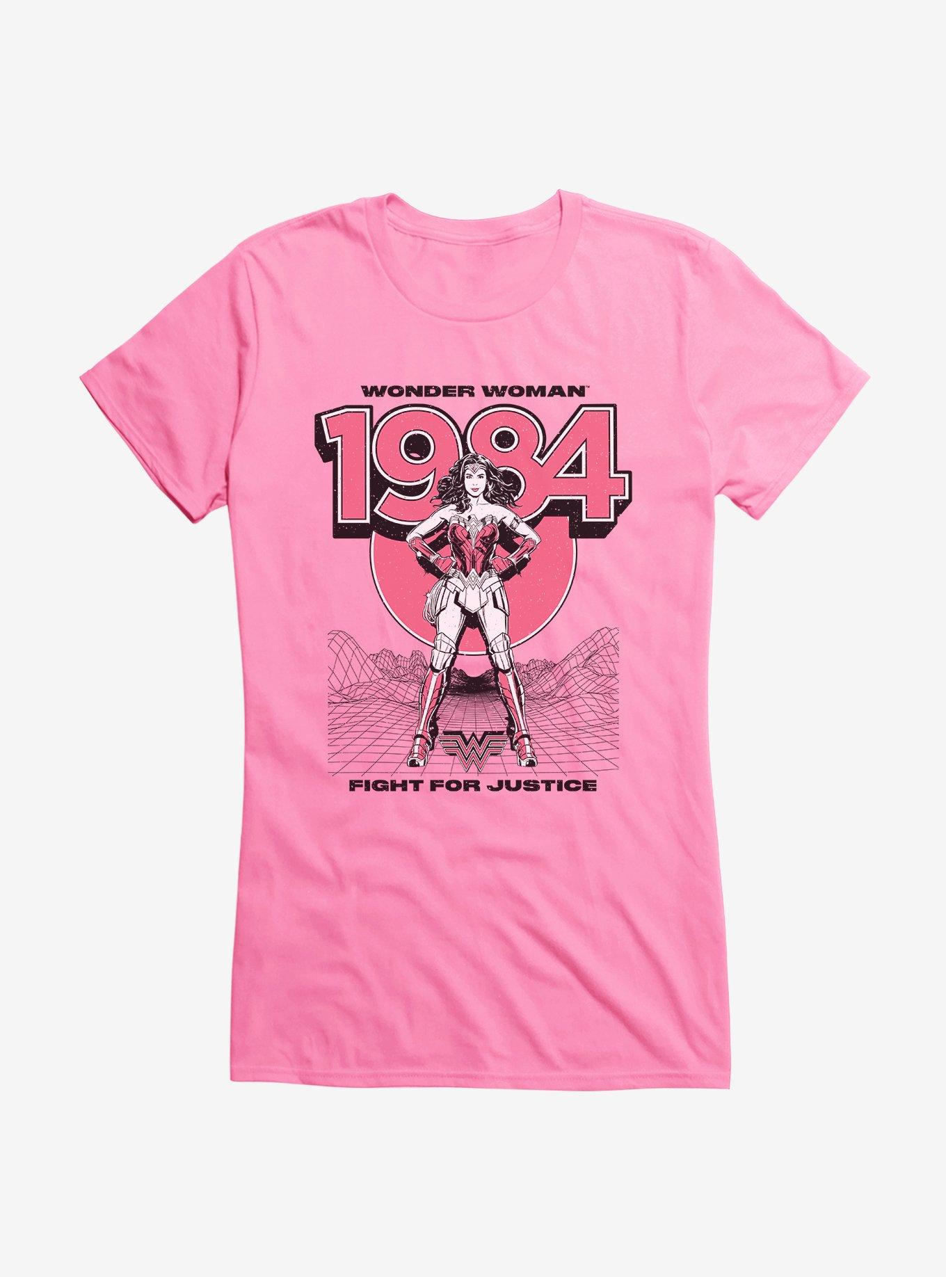 DC Comics Wonder Woman 1984 Fight For Justice Girls T-Shirt, CHARITY PINK, hi-res