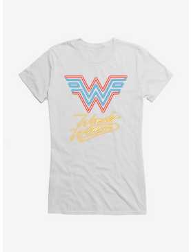 DC Comics Wonder Woman 1984 Neon Lights Logo Girls T-Shirt, , hi-res