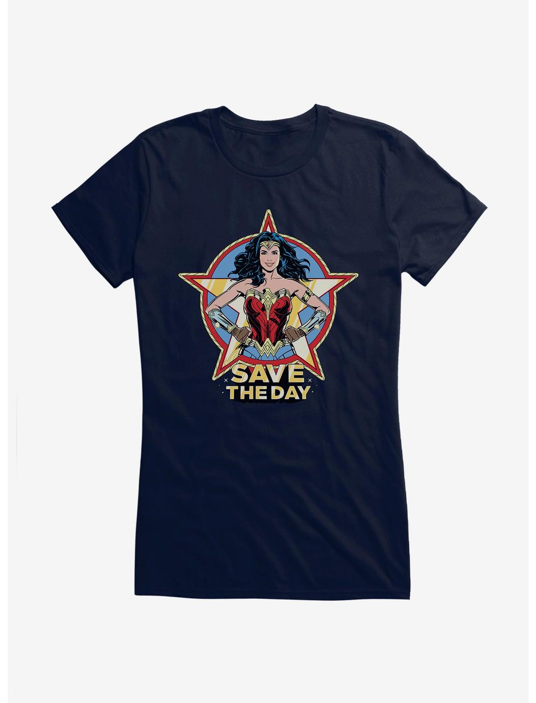 DC Comics Wonder Woman 1984 Here To Save The Day Girls T-Shirt, NAVY, hi-res