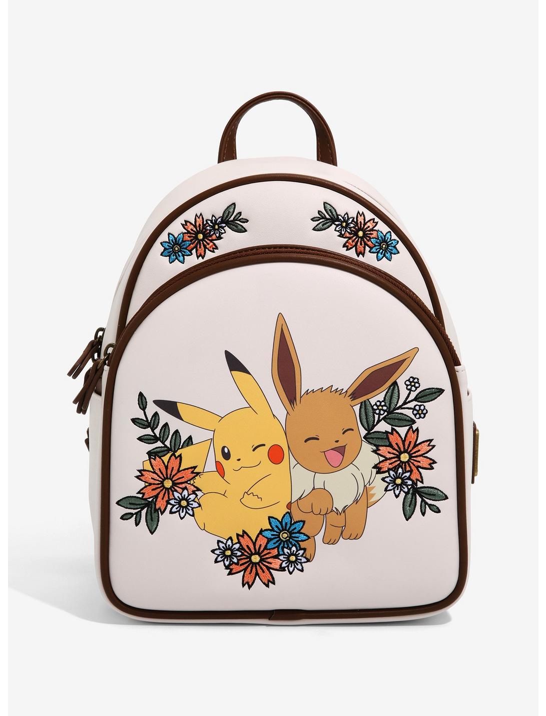 Loungefly Pokémon Pikachu & Eevee Floral Mini Backpack - BoxLunch Exclusive, , hi-res