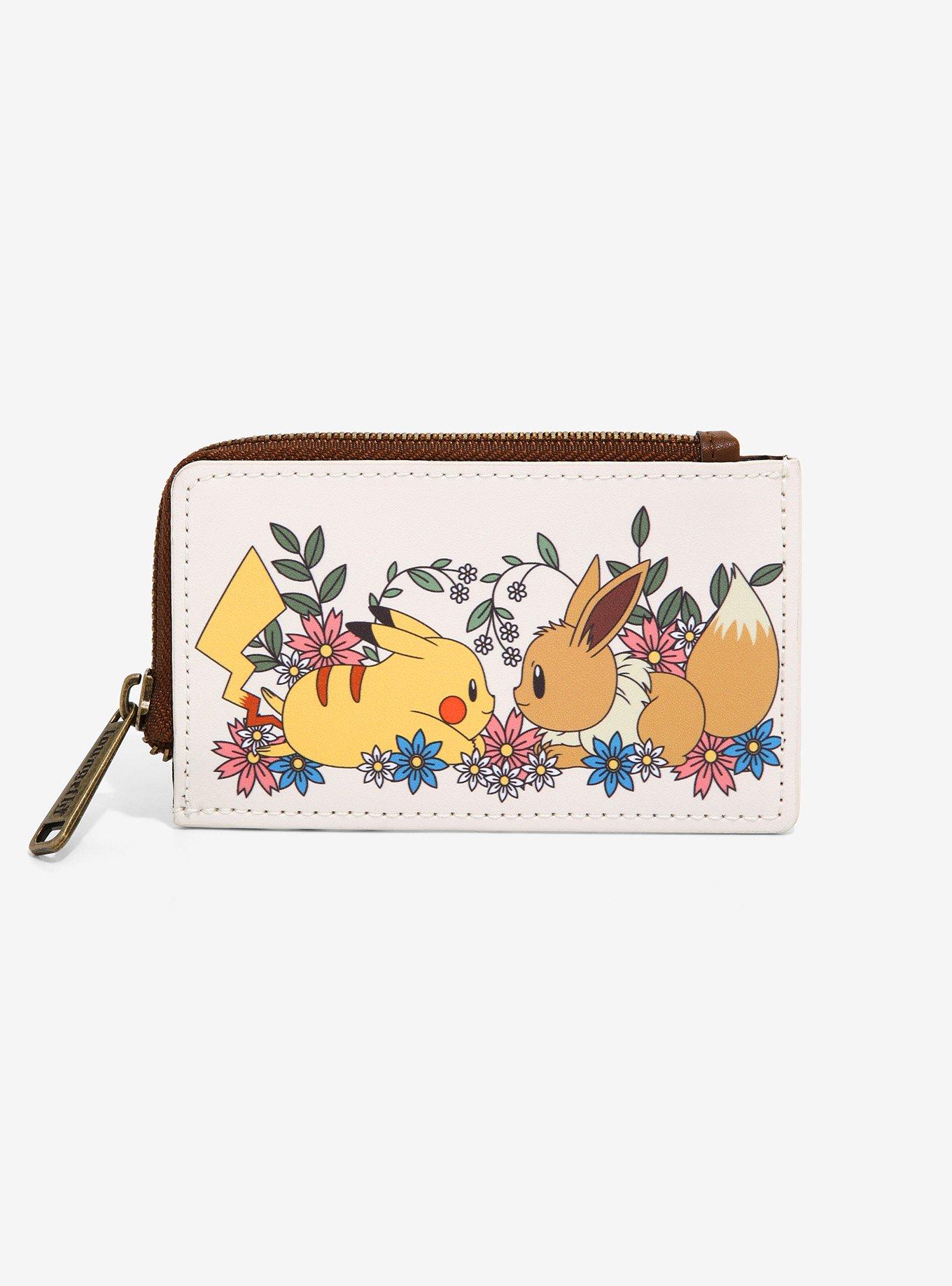 Loungefly Pokémon Pikachu & Eevee Floral Cardholder - BoxLunch Exclusive, , hi-res
