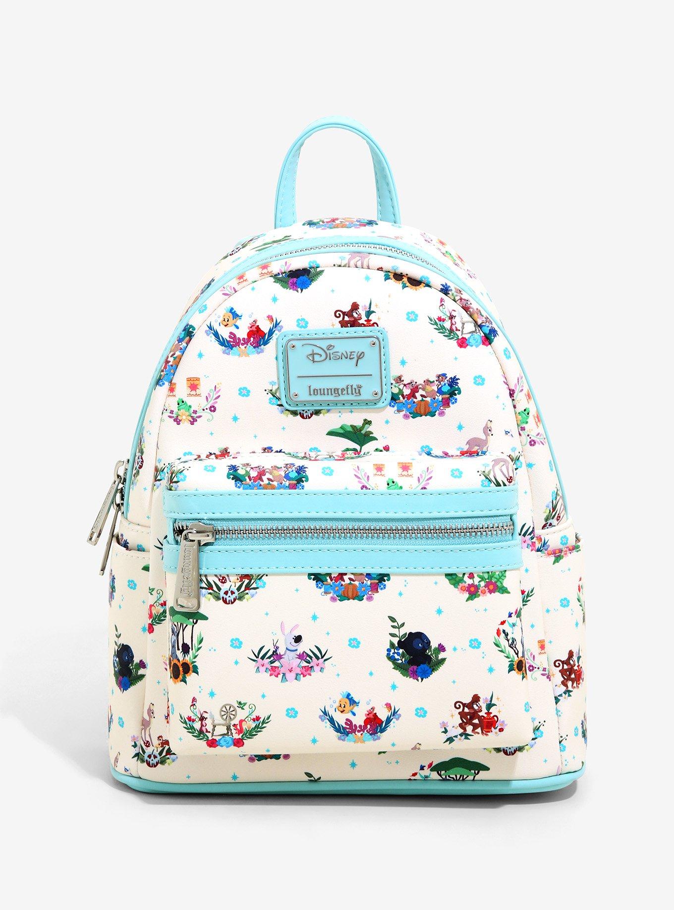 Disney Loungefly Mini Backpack - Disney Princesses Sidekicks - Rose Checker