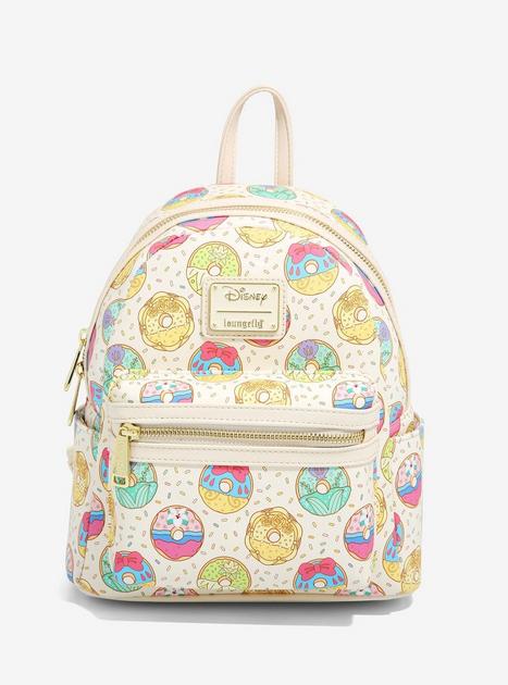 Loungefly Disney Princess Donuts Mini Backpack *Flaw* Ivory LUNCHBOX Disney Park Loungefly Disney Minnie Mouse Floral Embroidered Mini  main image 4