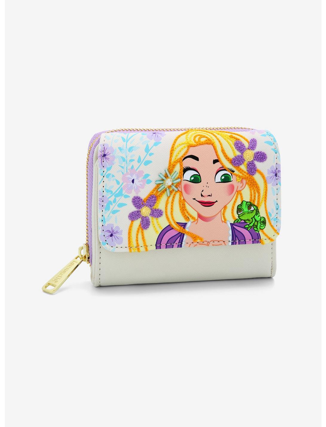Loungefly Disney Tangled Floral Embroidered Small Zip Wallet - BoxLunch Exclusive, , hi-res