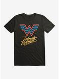 DC Comics Wonder Woman 1984 Neon Lights Logo T-Shirt, BLACK, hi-res