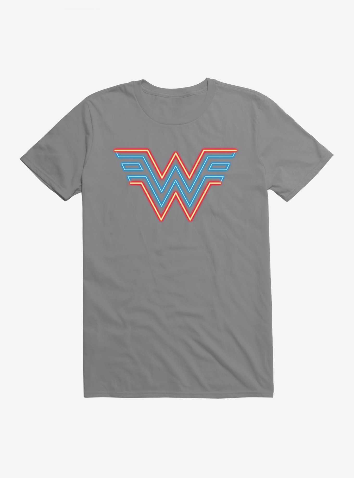 DC Comics Wonder Woman 1984 Neon Logo T-Shirt, STORM GREY, hi-res