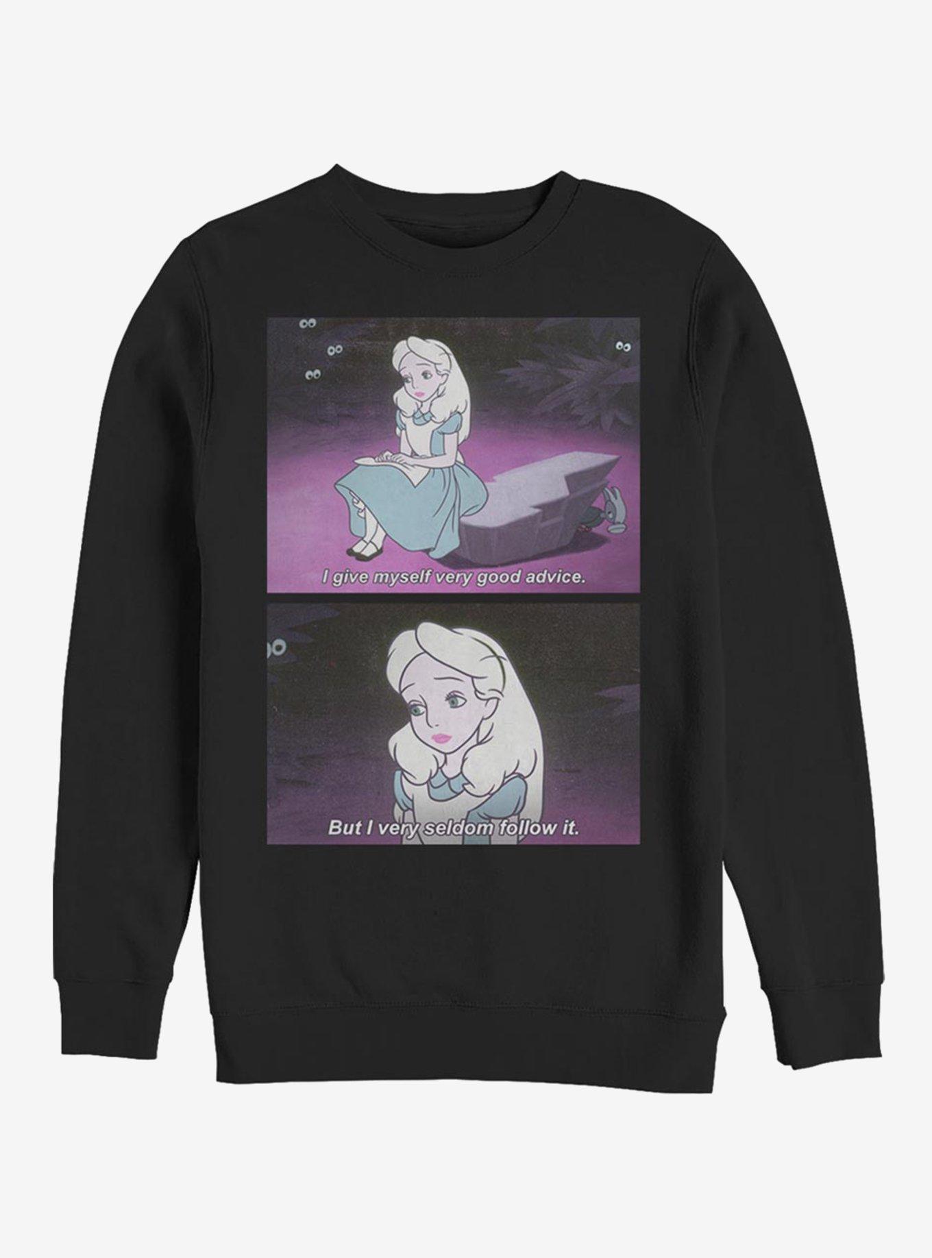 Disney Alice In Wonderland Advice Meme Sweatshirt, , hi-res