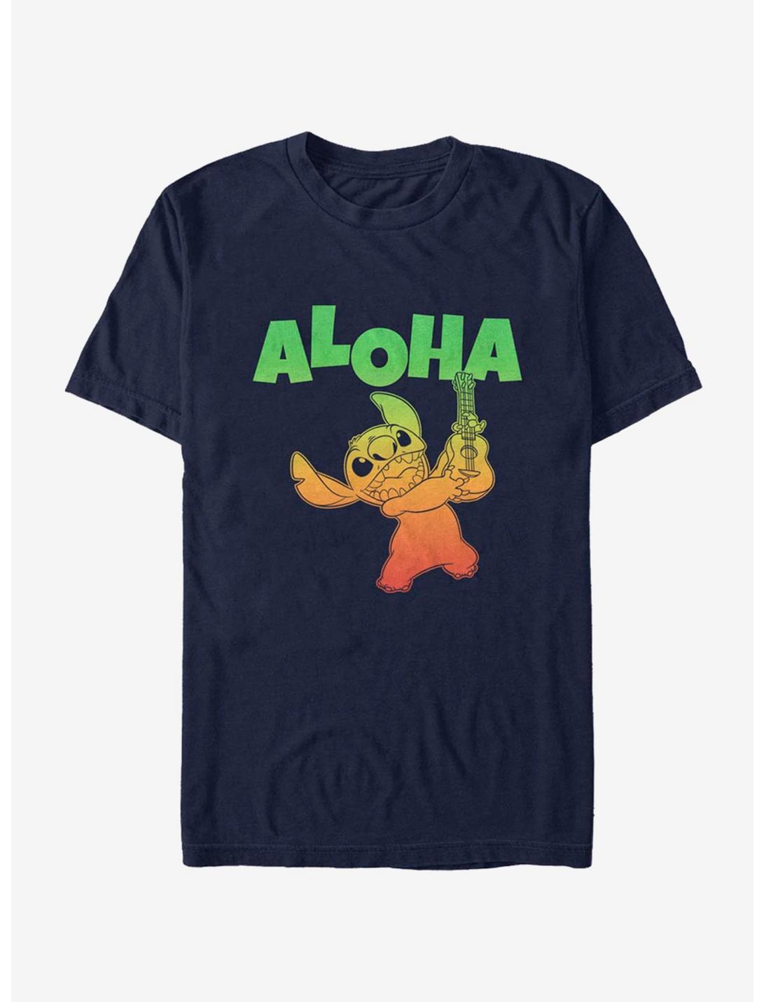 Disney Lilo And Stitch Aloha T-Shirt, NAVY, hi-res