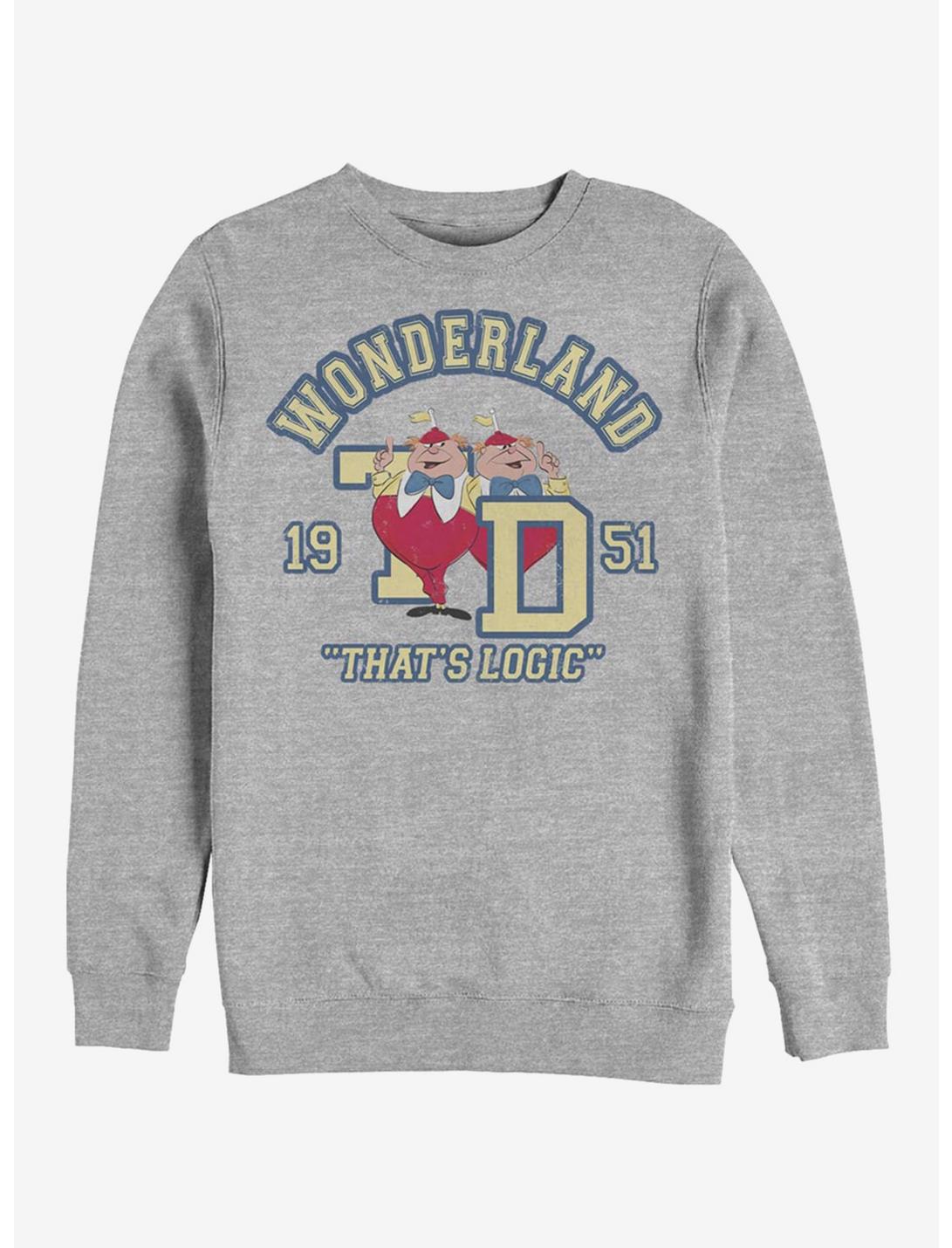 Disney Alice In Wonderland Tweedle Collegiate Sweatshirt, ATH HTR, hi-res