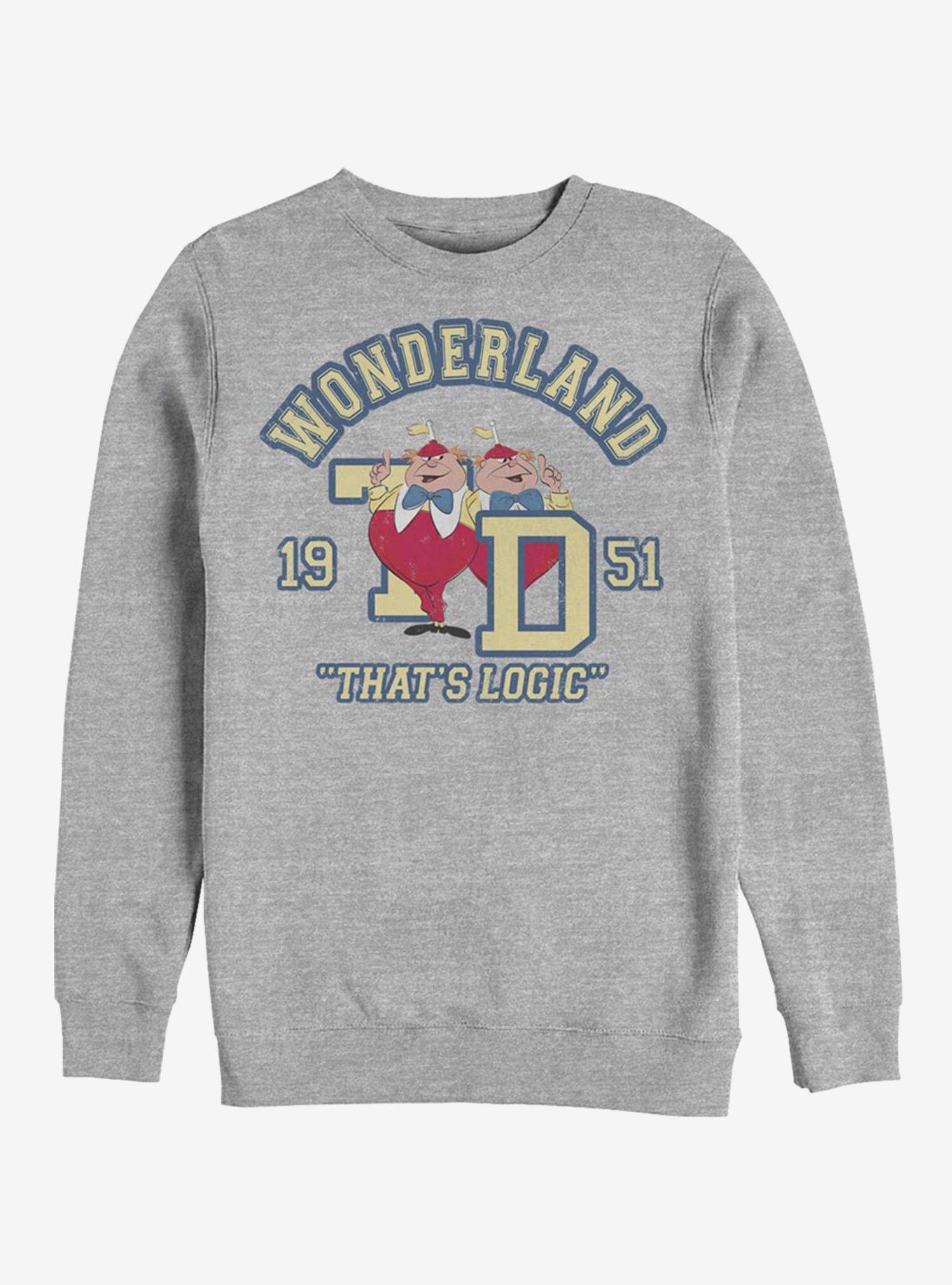 Disney Alice In Wonderland Tweedle Collegiate Sweatshirt, ATH HTR, hi-res