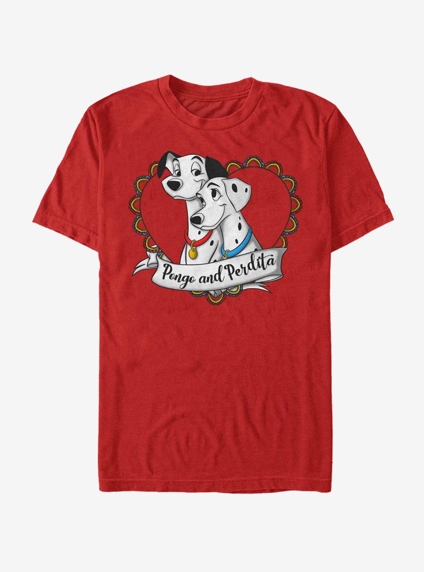 Disney 101 Dalmatians Pongo And Perdita T-Shirt, RED, hi-res
