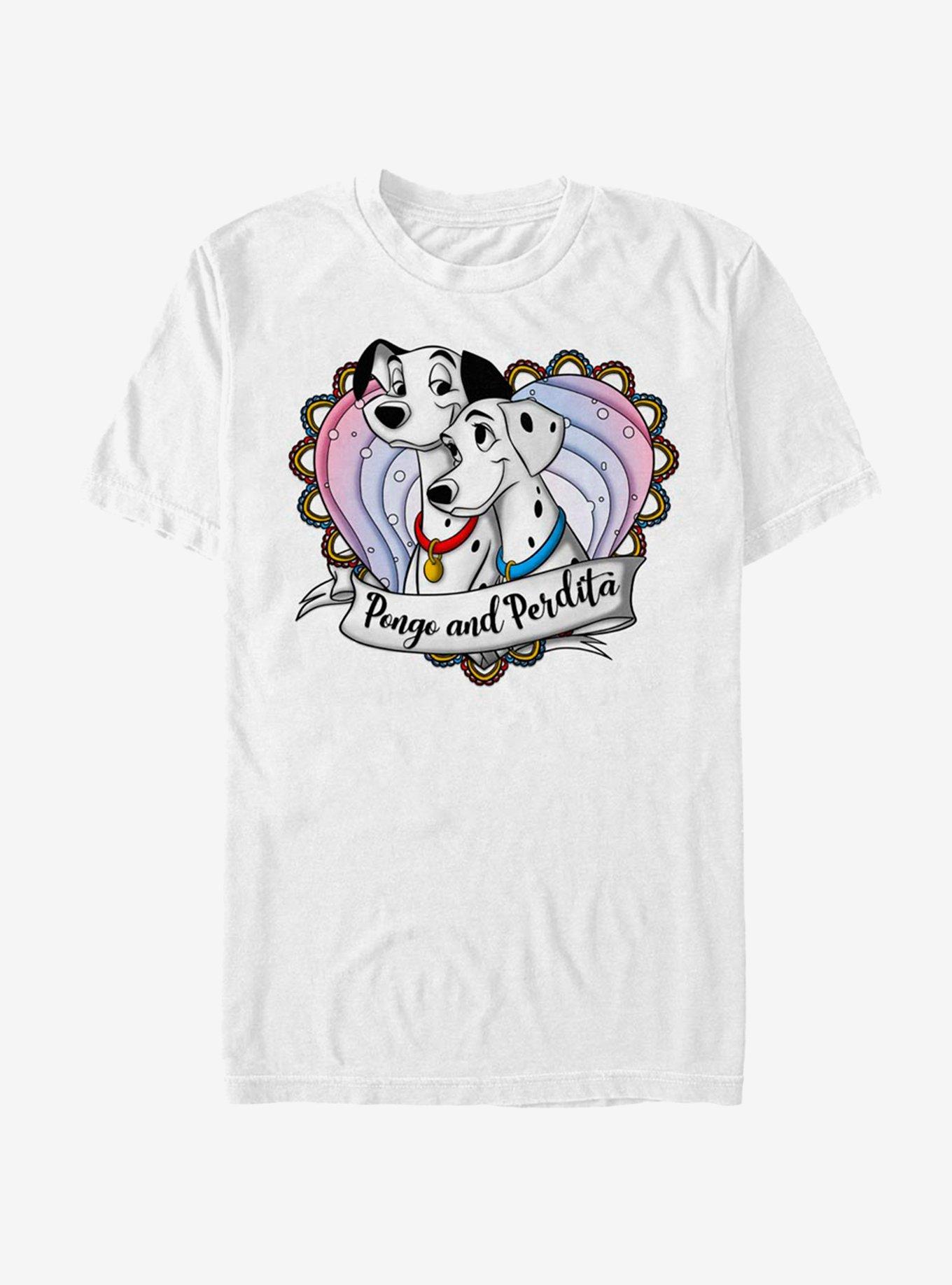 Disney 101 Dalmatians Pongo And Perdita T-Shirt, WHITE, hi-res